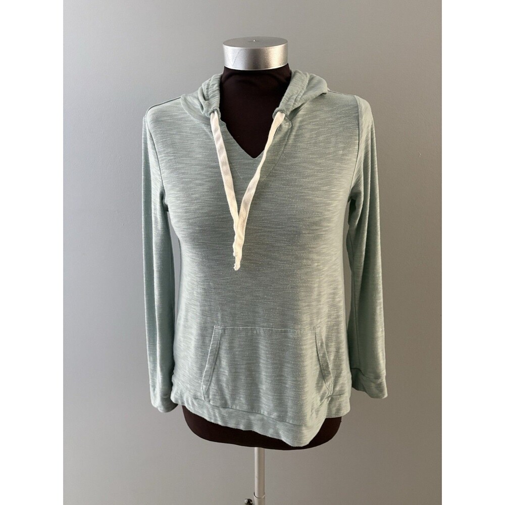 Free Fly Bamboo Slub Hoodie Womens XS Light Green Lightweight Oversize 5900-WSLH